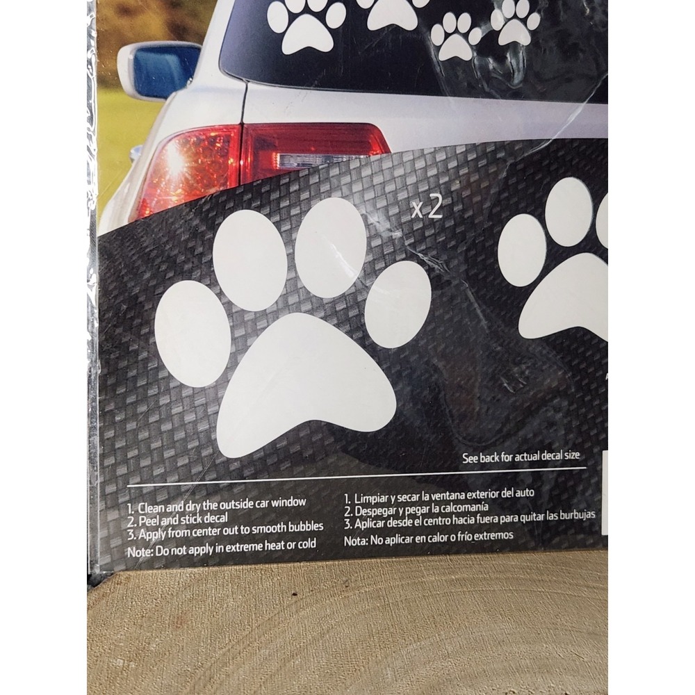 Pet Paw Prints 4 Pk Cat Dog Kitten Puppy Vinyl‎ Decal Car Window Bumper Sticker - Picture 2 of 5